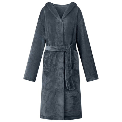 Accappatoio con Cappuccio Blu navy s Flanella
