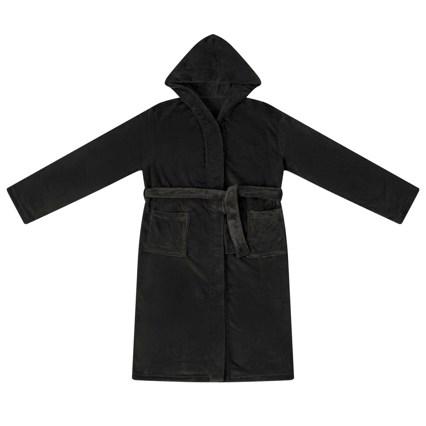 Accappatoio con Cappuccio Nero xxxl Flanella