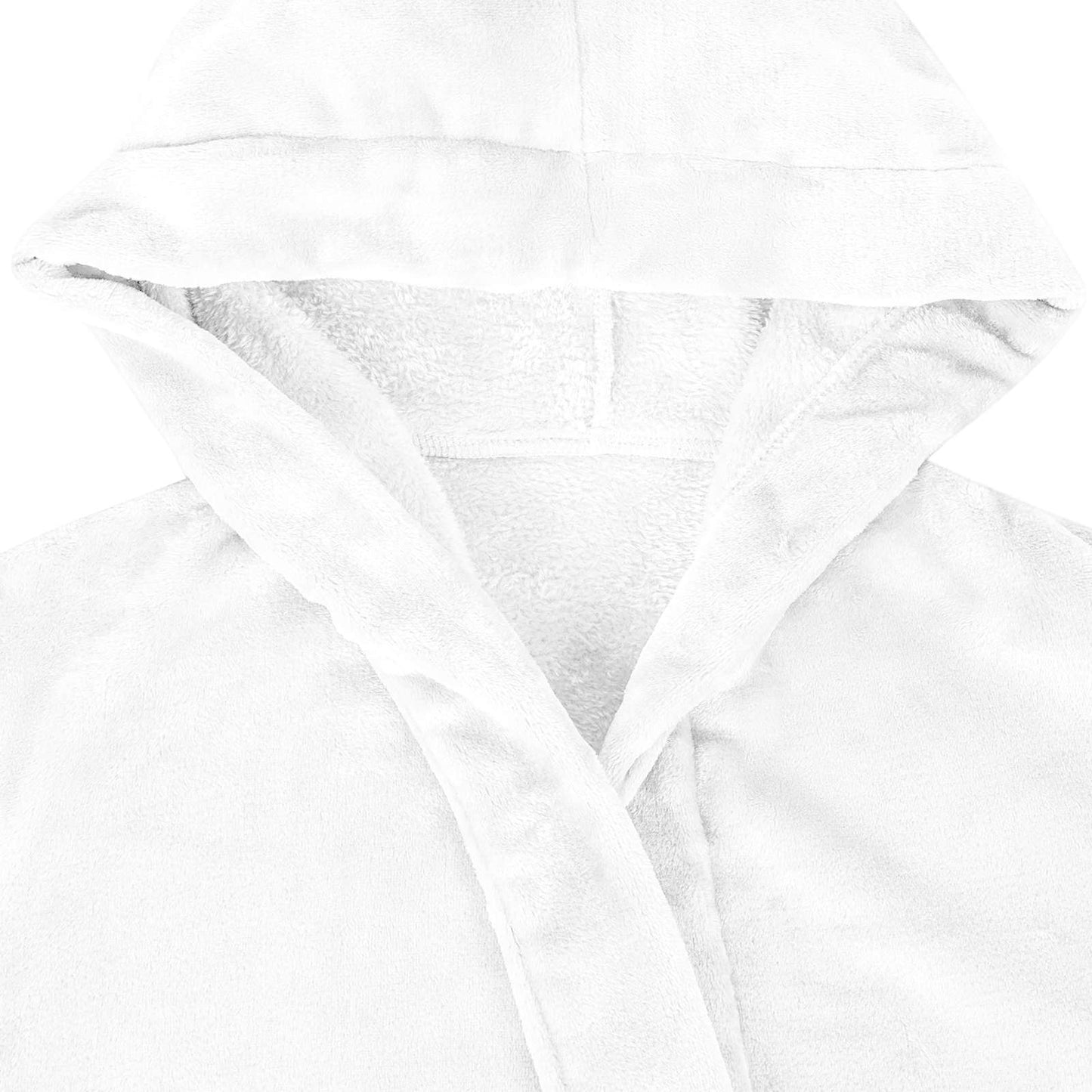 Accappatoio con Cappuccio Bianco s Flanella