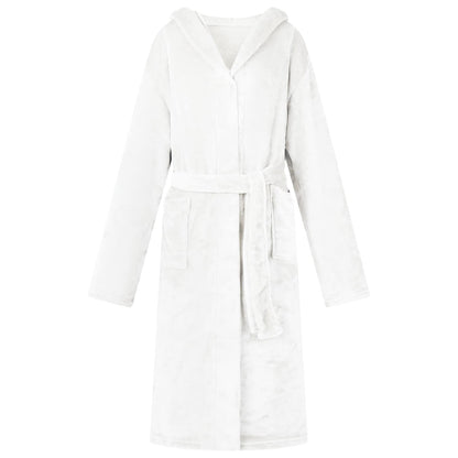 Accappatoio con Cappuccio Bianco xl Flanella
