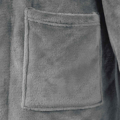 Accappatoio senza Cappuccio Grigio scuro m Flanella
