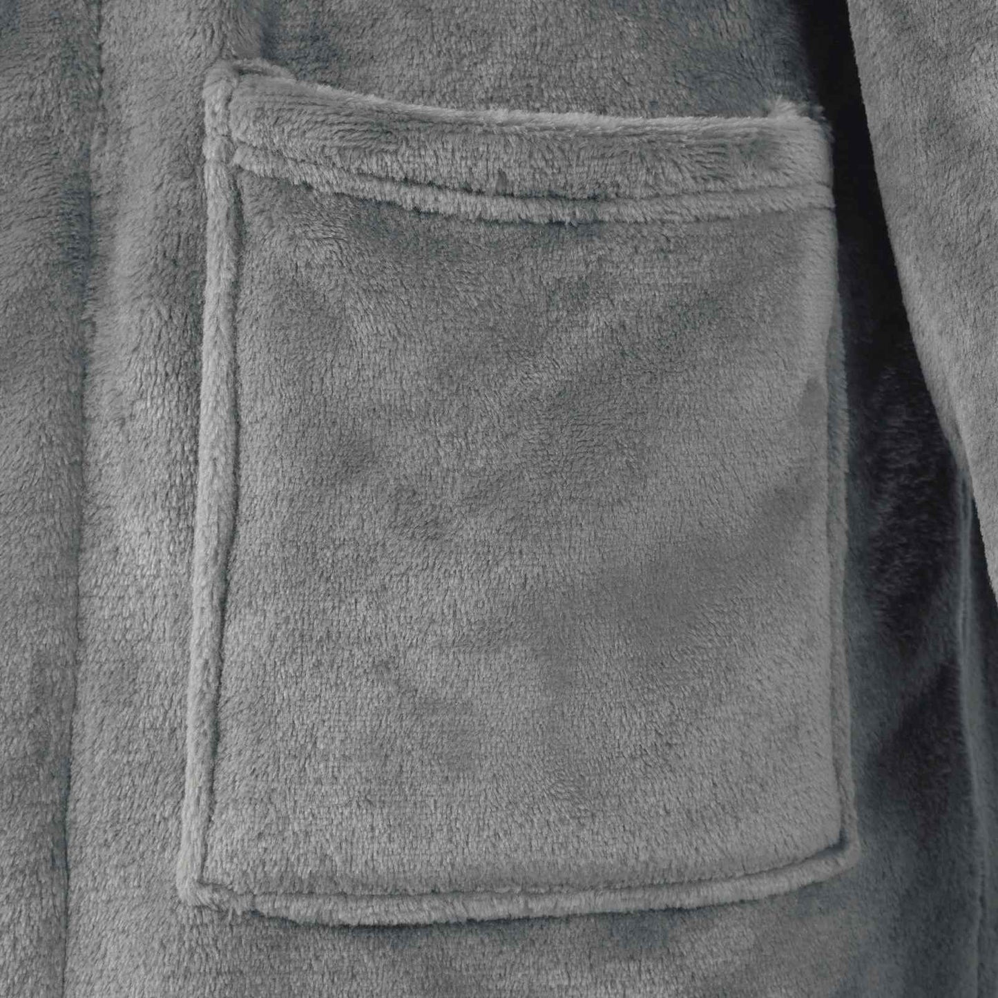 Accappatoio senza Cappuccio Grigio scuro l Flanella