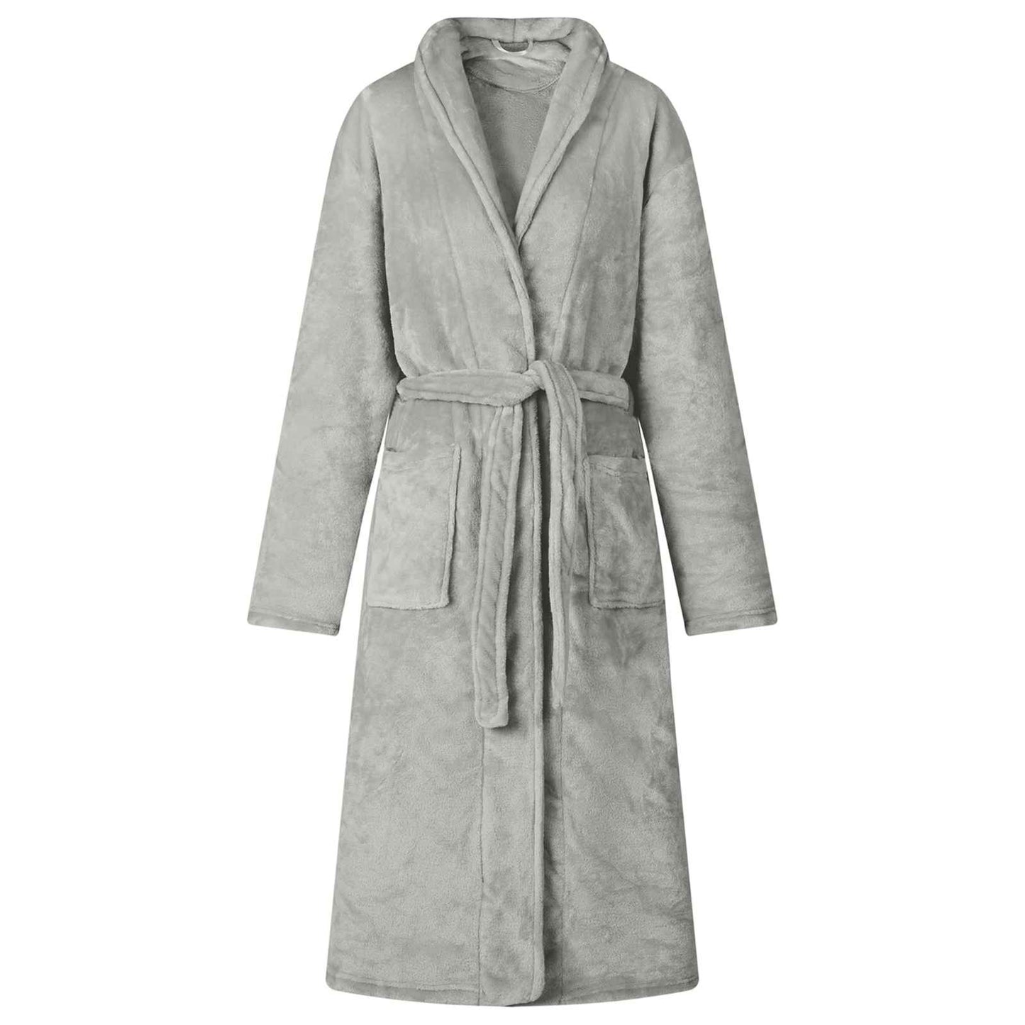 Accappatoio senza Cappuccio Grigio s Flanella
