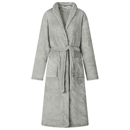 Accappatoio senza Cappuccio Grigio l Flanella