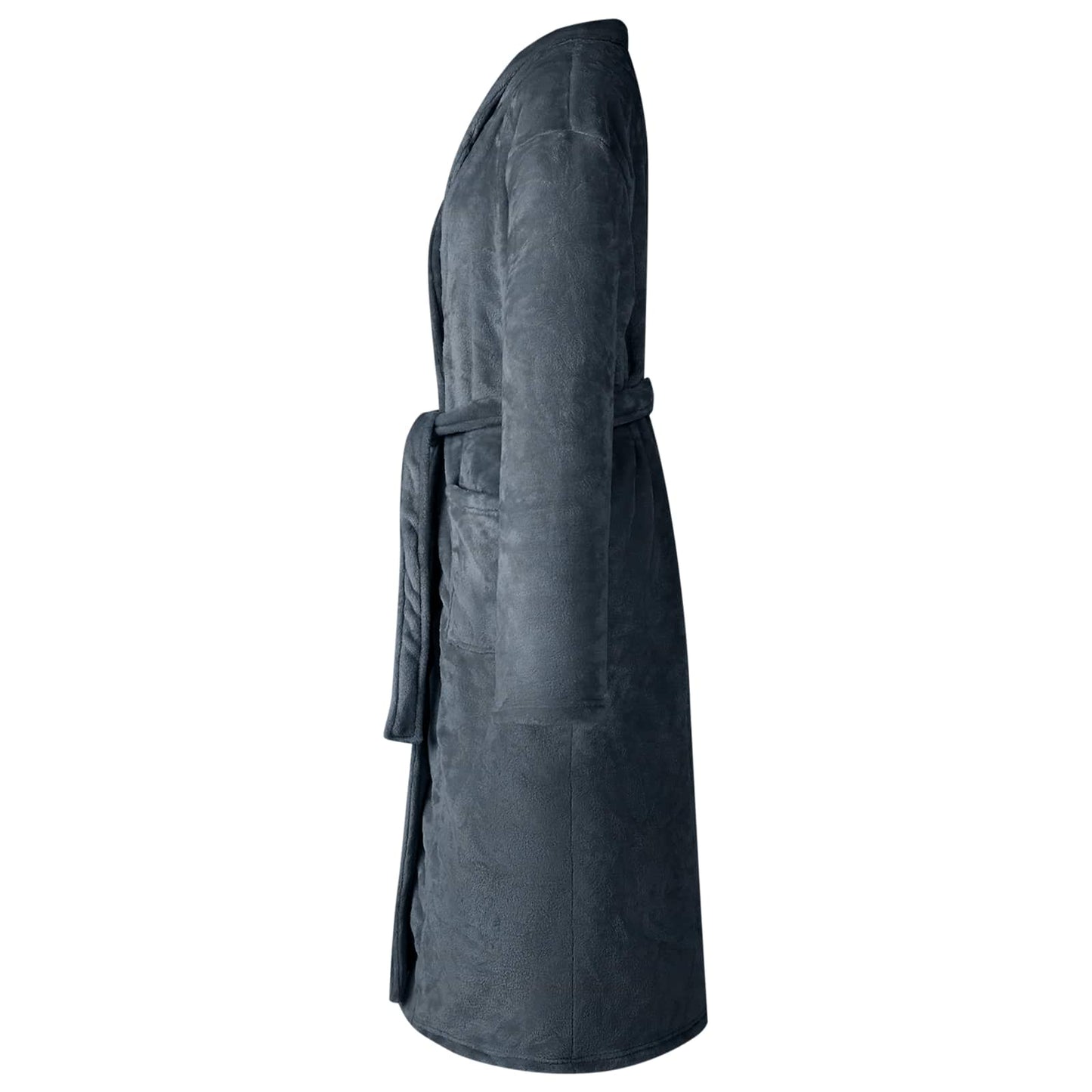 Accappatoio senza Cappuccio Blu navy l Flanella