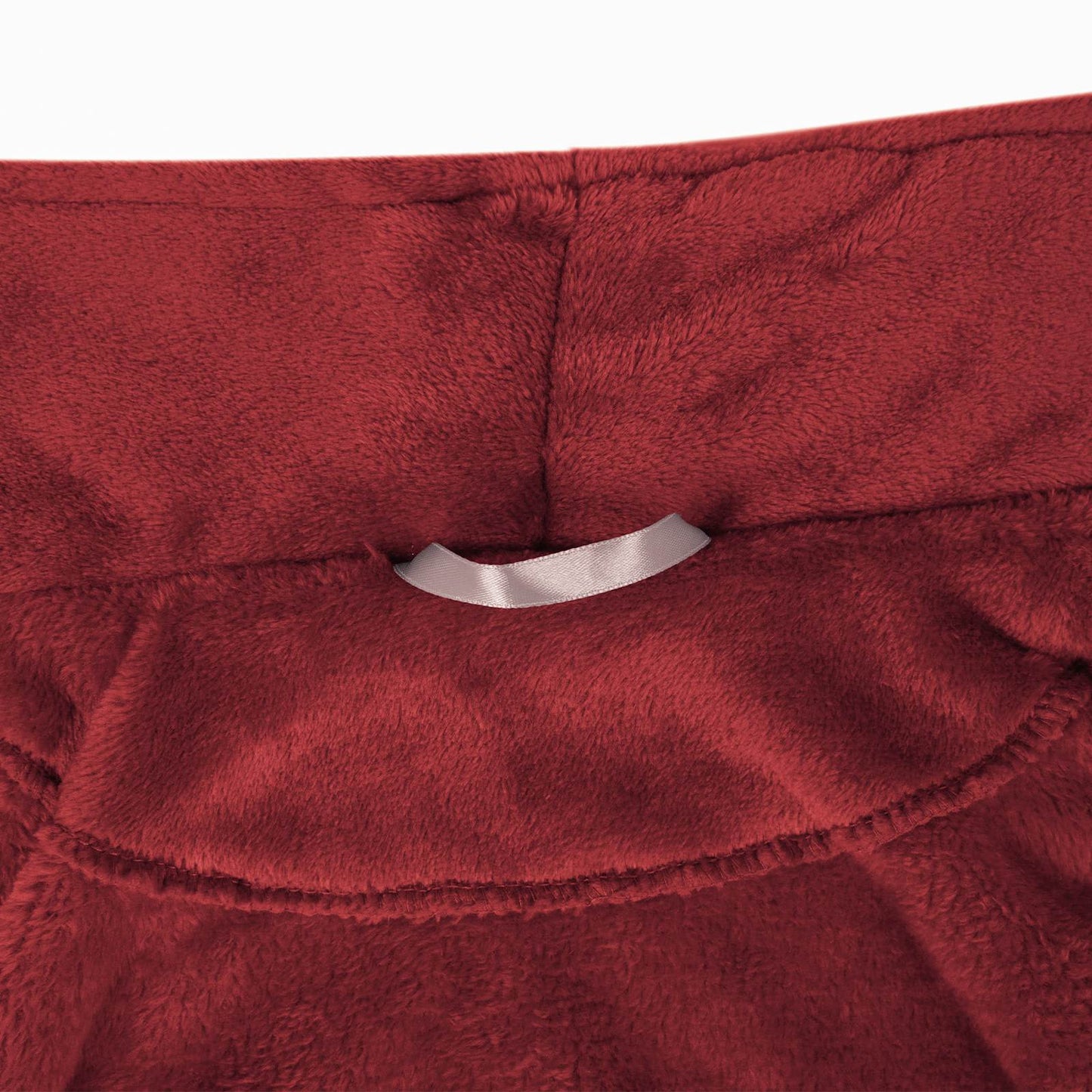 Accappatoio senza Cappuccio Rosso Bordeaux m Flanella