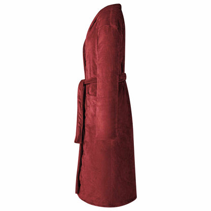 Accappatoio senza Cappuccio Rosso Bordeaux xxl Flanella