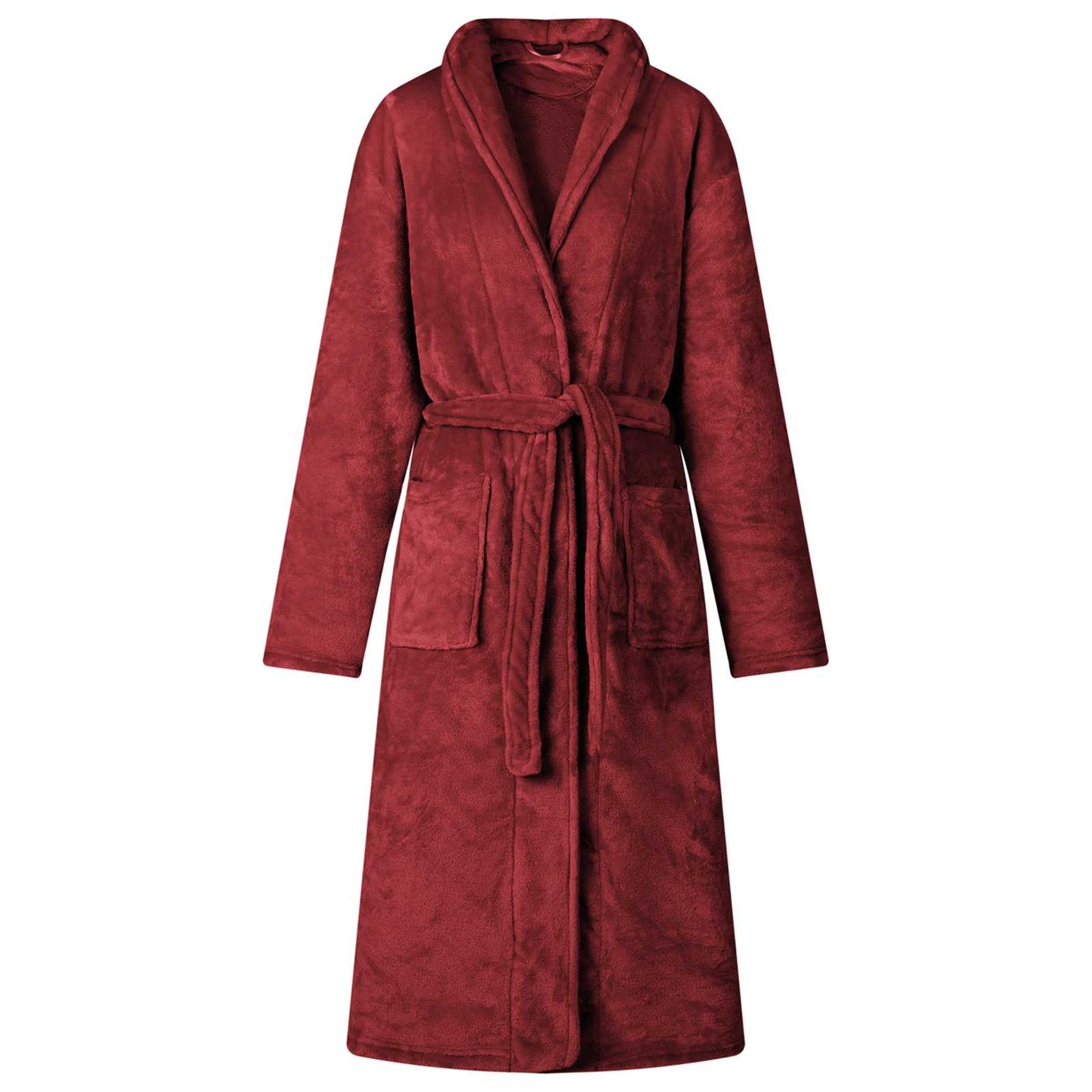 Accappatoio senza Cappuccio Rosso Bordeaux xxxl Flanella
