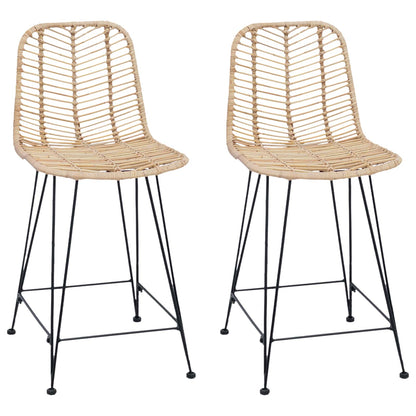 Sedia da Bar 2 pcs Naturale 44,5 x 54,5 x 97,5 cm