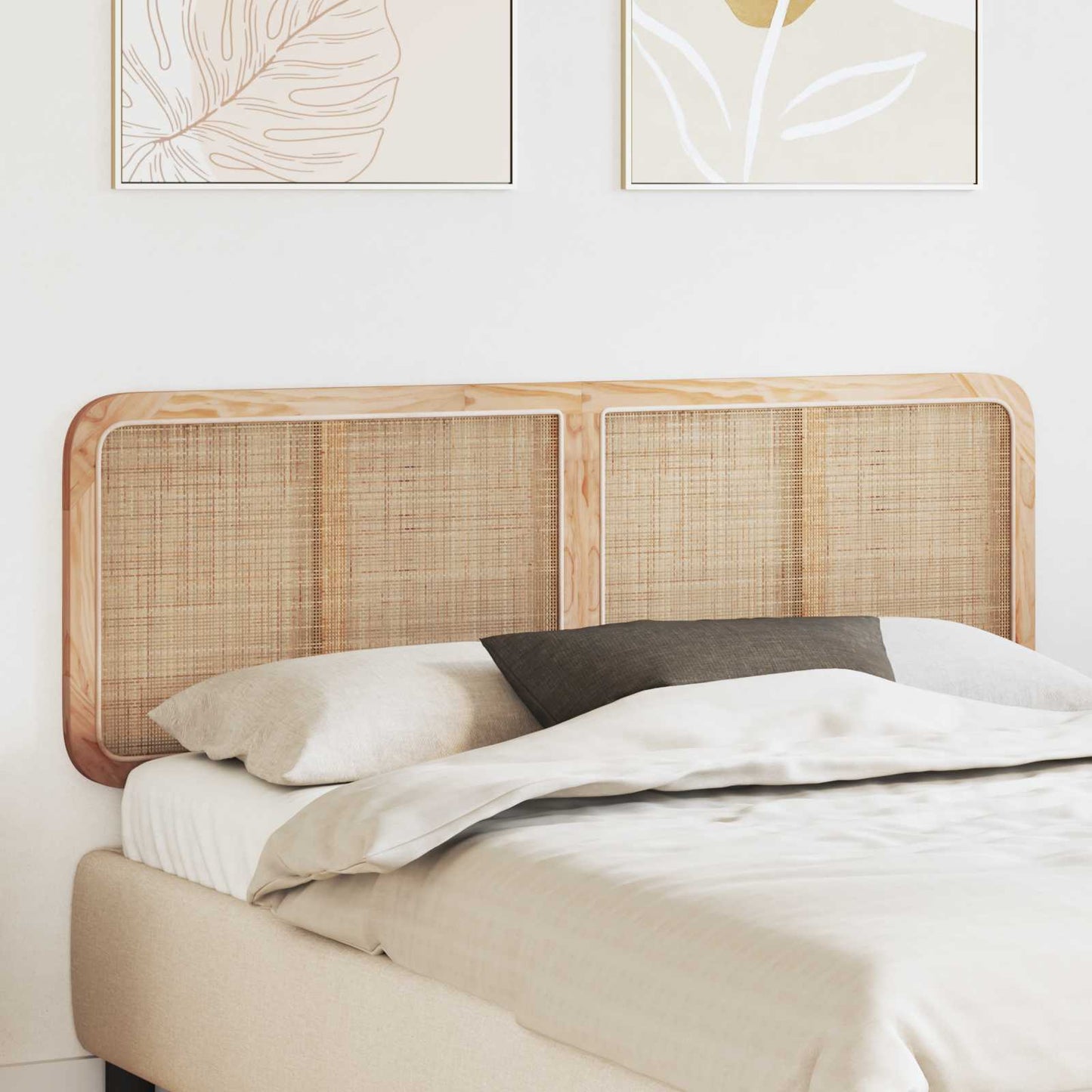 Testiera con testiera Naturale 160 x 55 x 3 cm Rattan
