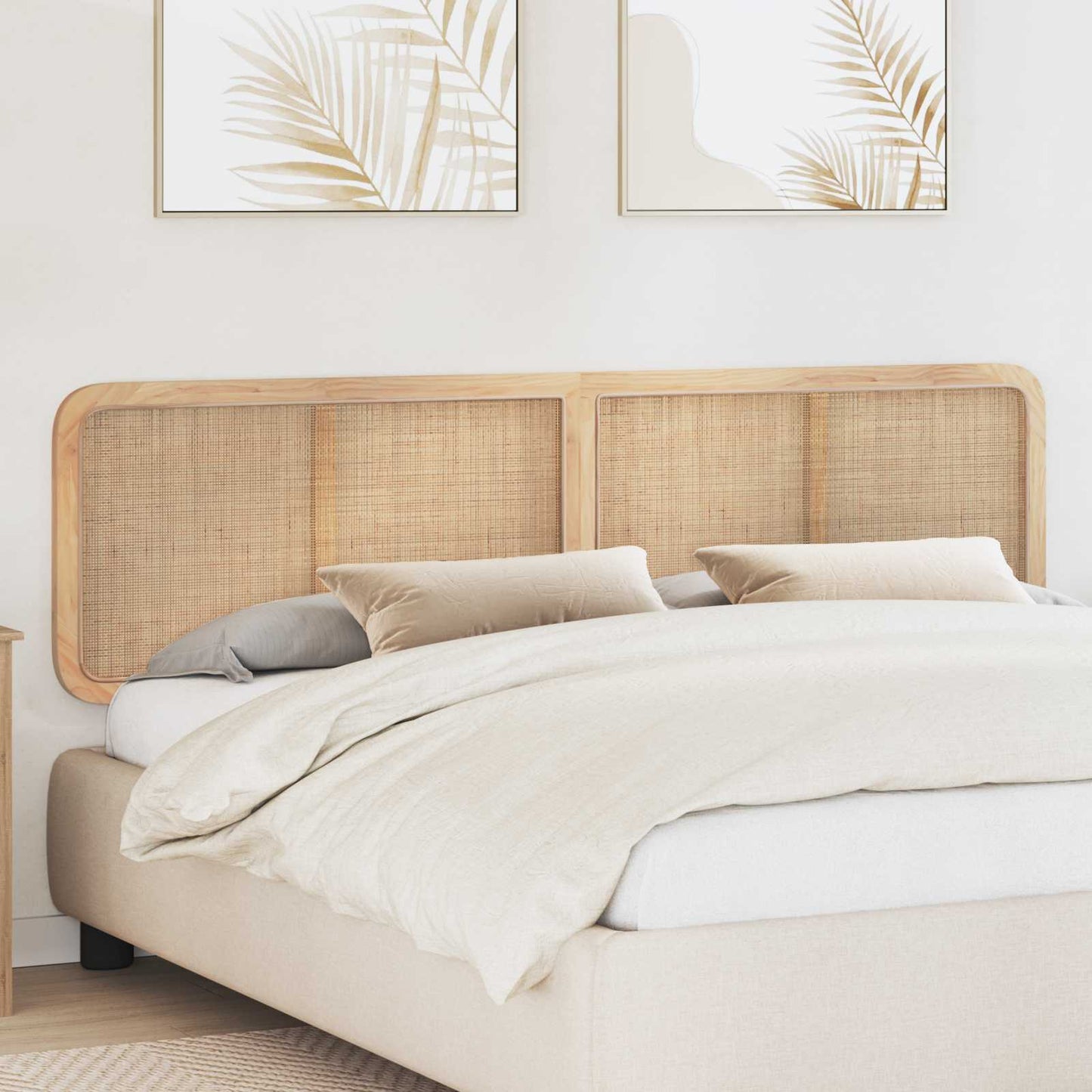 Testiera con testiera Naturale 200 x 55 x 3 cm Rattan