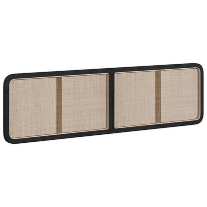 Testiera con testiera Nero 200 x 55 x 3 cm Rattan