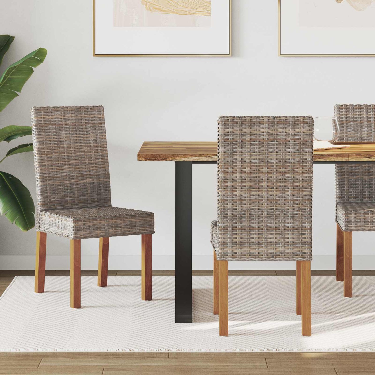 Sedia da pranzo 2 pcs Grigio Kubu 45 x 54 x 93 cm