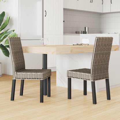 Sedia da pranzo 2 pcs Nero Lavato 45 x 54 x 93 cm