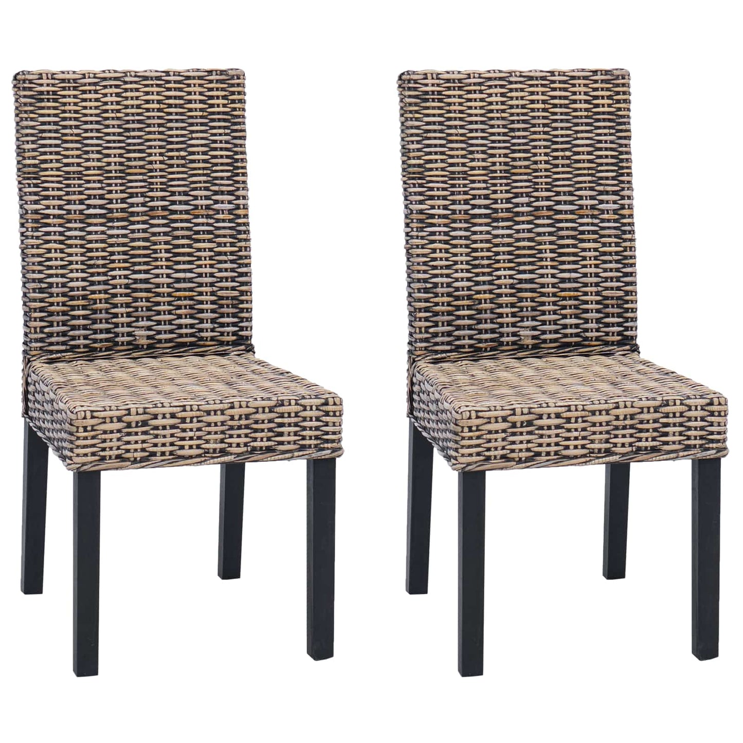 Sedia da pranzo 2 pcs Nero Lavato 45 x 54 x 93 cm