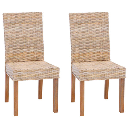 Sedia da pranzo 2 pcs Naturale 45 x 54 x 93 cm