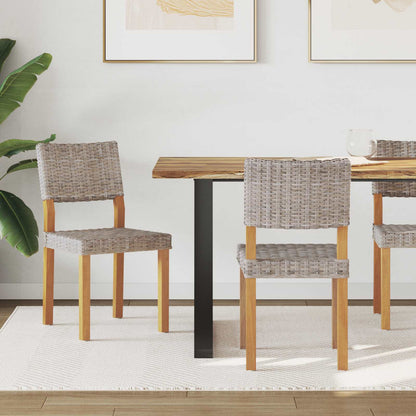 Sedia da pranzo 2 pcs Grigio Kubu 46 x 55 x 84 cm Rattan Kubu