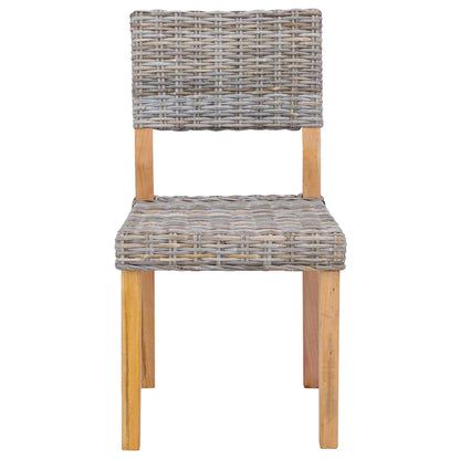 Sedia da pranzo 2 pcs Grigio Kubu 46 x 55 x 84 cm Rattan Kubu