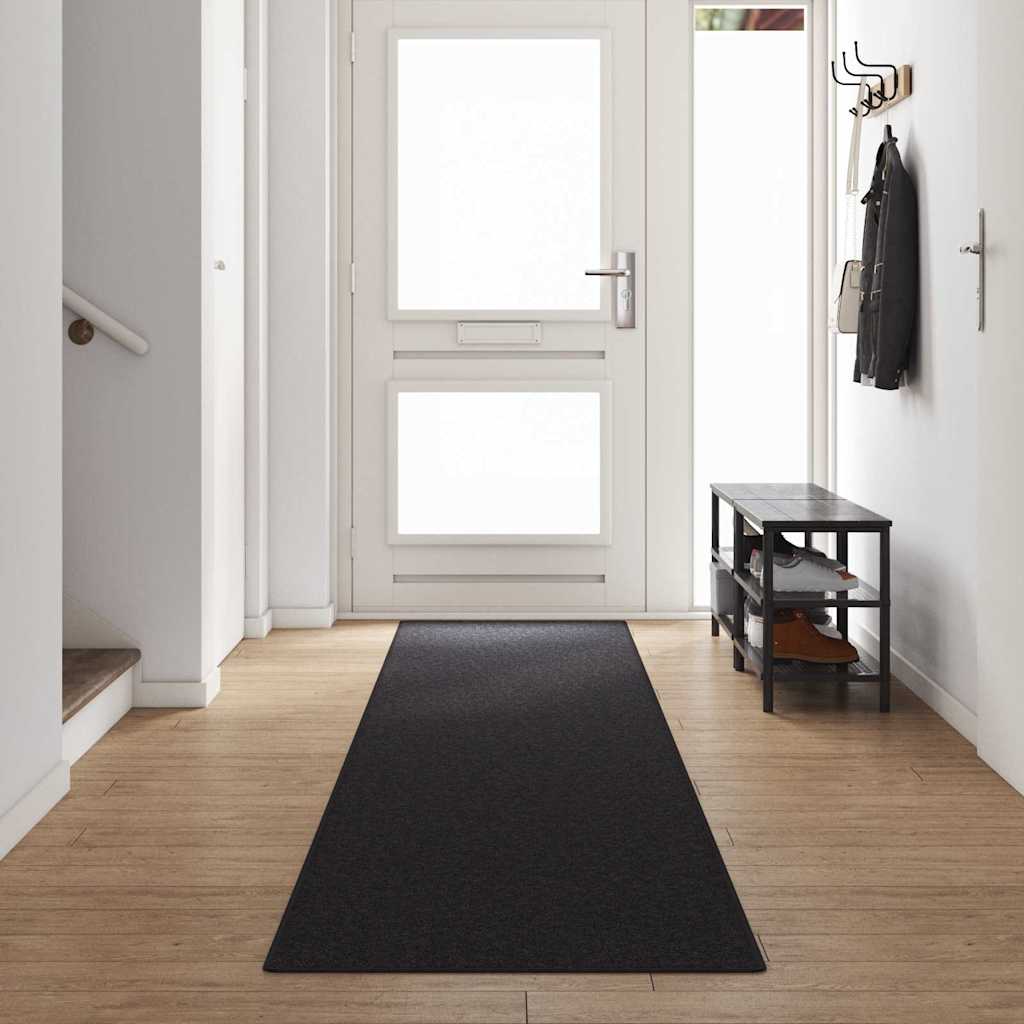 Runner in Moquette Antracite 80 x 500 cm 100% Polipropilene