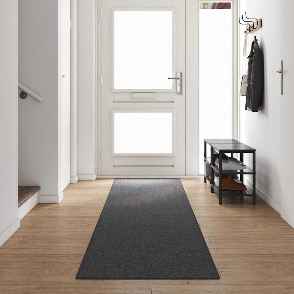 Runner in Moquette Grigio scuro 80 x 500 cm 100% Polipropilene