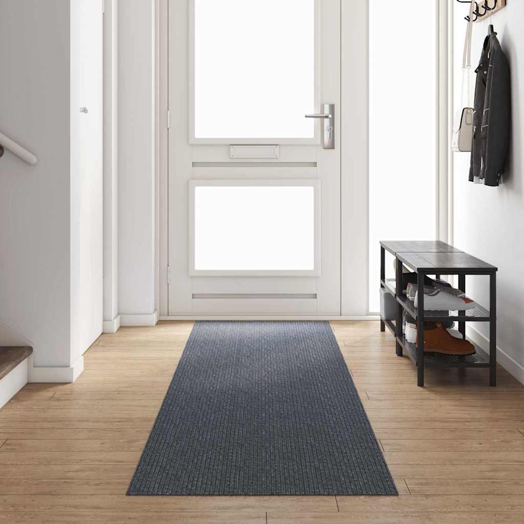 Runner in Moquette Grigio 80 x 400 cm Tessuto
