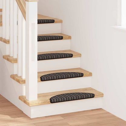 Tappetini per scale autoadesivi 15 pcs Antracite 56 x 17 x 3 cm