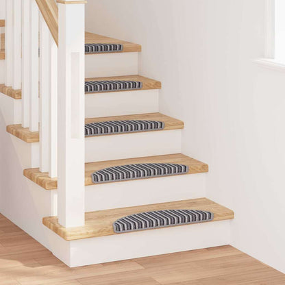Tappetini per scale autoadesivi 15 pcs Grigio 56 x 17 x 3 cm