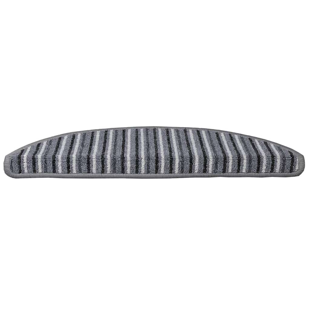 Tappetini per scale autoadesivi 15 pcs Grigio 56 x 17 x 3 cm
