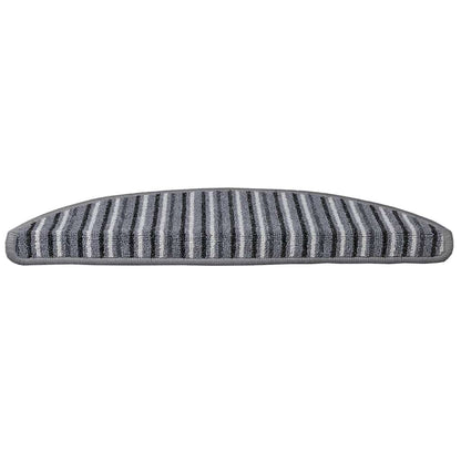 Tappetini per scale autoadesivi 15 pcs Grigio 56 x 17 x 3 cm