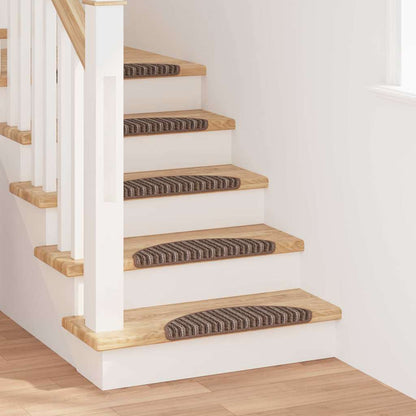 Tappetini per scale autoadesivi 15 pcs Marrone 56 x 17 x 3 cm