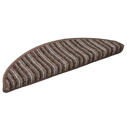 Tappetini per scale autoadesivi 15 pcs Marrone 56 x 17 x 3 cm
