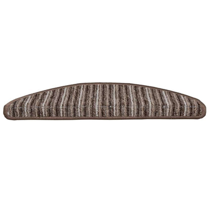 Tappetini per scale autoadesivi 15 pcs Marrone 56 x 17 x 3 cm