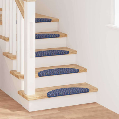 Tappetini per scale autoadesivi 15 pcs Blu 56 x 17 x 3 cm