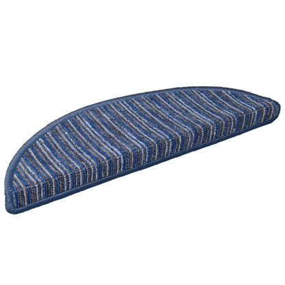 Tappetini per scale autoadesivi 15 pcs Blu 56 x 17 x 3 cm