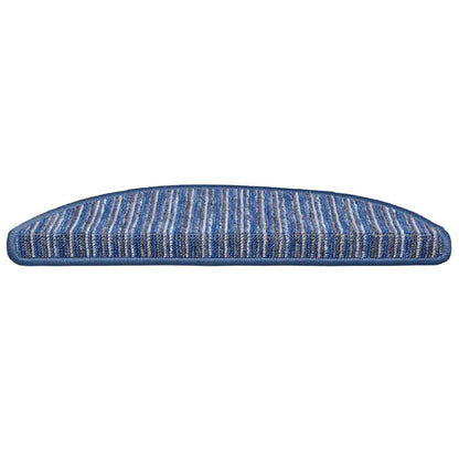Tappetini per scale autoadesivi 15 pcs Blu 56 x 17 x 3 cm