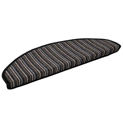 Tappetini per scale autoadesivi 15 pcs Antracite 65 x 21 x 4 cm