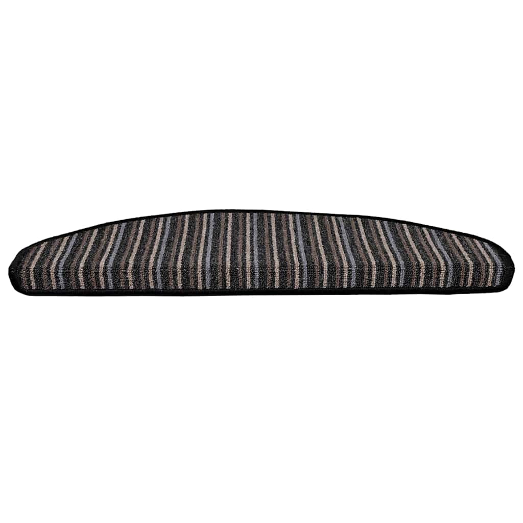 Tappetini per scale autoadesivi 15 pcs Antracite 65 x 21 x 4 cm