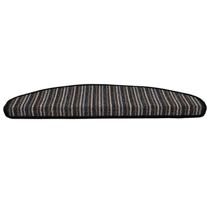 Tappetini per scale autoadesivi 15 pcs Antracite 65 x 21 x 4 cm