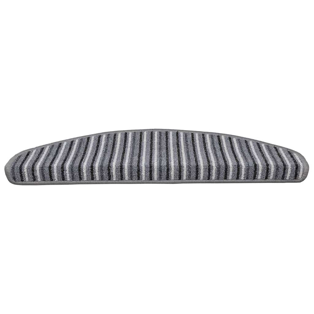 Tappetini per scale autoadesivi 15 pcs Grigio 65 x 21 x 4 cm