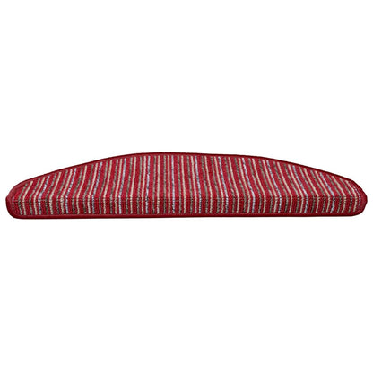 Tappetini per scale autoadesivi 15 pcs Rosso 65 x 21 x 4 cm