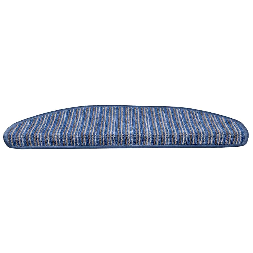 Tappetini per scale autoadesivi 15 pcs Blu 65 x 21 x 4 cm