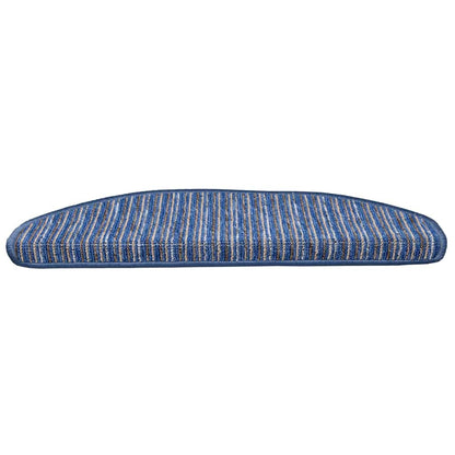 Tappetini per scale autoadesivi 15 pcs Blu 65 x 21 x 4 cm