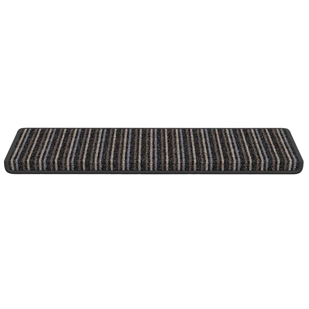 Tappetini per scale autoadesivi 15 pcs Antracite 65 x 21 x 4 cm