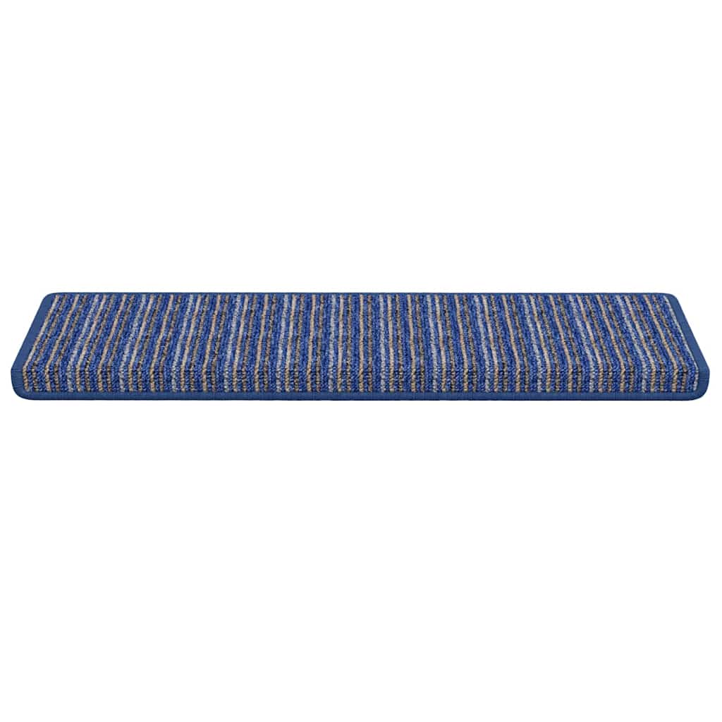 Tappetini per scale autoadesivi 15 pcs Blu 65 x 21 x 4 cm