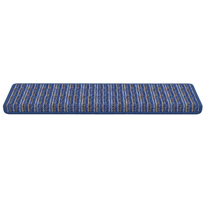 Tappetini per scale autoadesivi 15 pcs Blu 65 x 21 x 4 cm