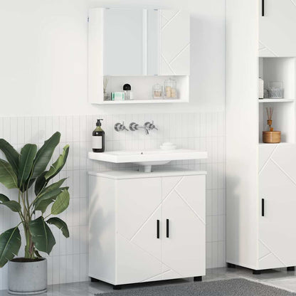 Set di mobili per il bagno Montaggio a parete 2 pcs Bianco