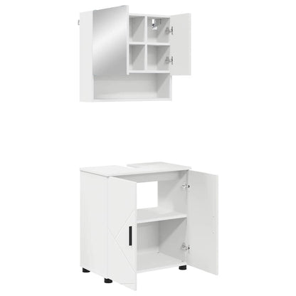 Set di mobili per il bagno Montaggio a parete 2 pcs Bianco