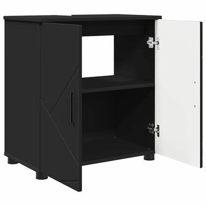 Set di mobili per il bagno Montaggio a parete 3 pcs Nero