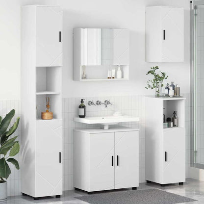 Set di mobili per il bagno Montaggio a parete 5 pcs Bianco
