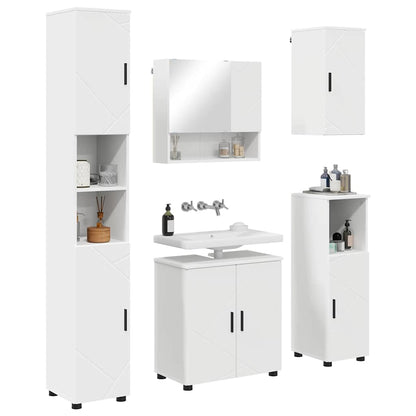 Set di mobili per il bagno Montaggio a parete 5 pcs Bianco